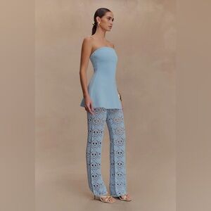 Bandage Knit Strapless Top